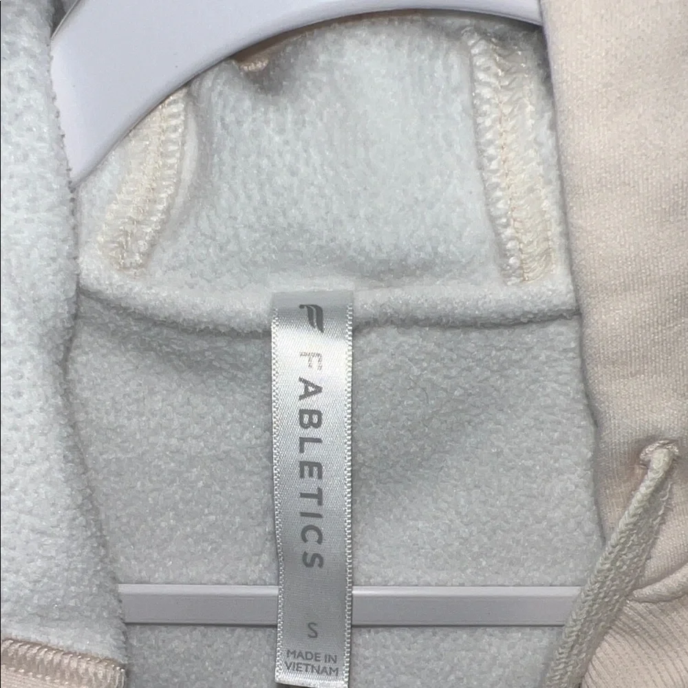 Fabletics Cream Hooded Cardigan - Picture 2 of 8